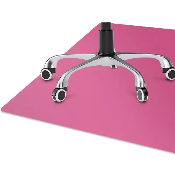 Tapis de chaise de bureau Couleur rose