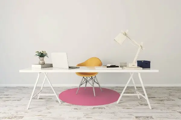 Tapis de chaise de bureau Couleur rose