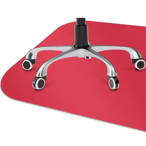Tapis de chaise de bureau couleur rouge