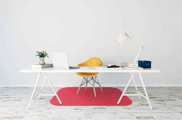 Tapis de chaise de bureau couleur rouge