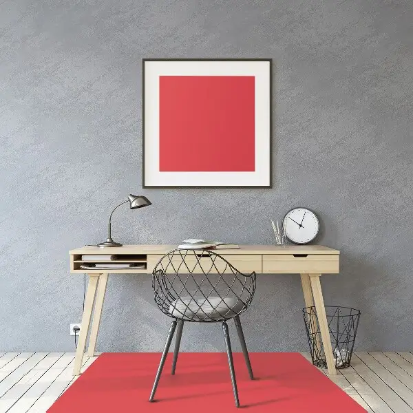 Tapis de chaise de bureau couleur rouge