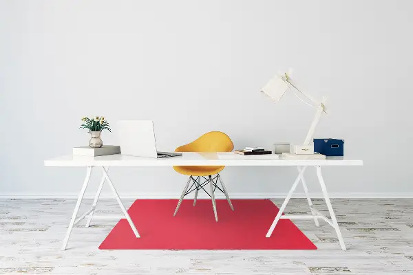 Tapis de chaise de bureau couleur rouge