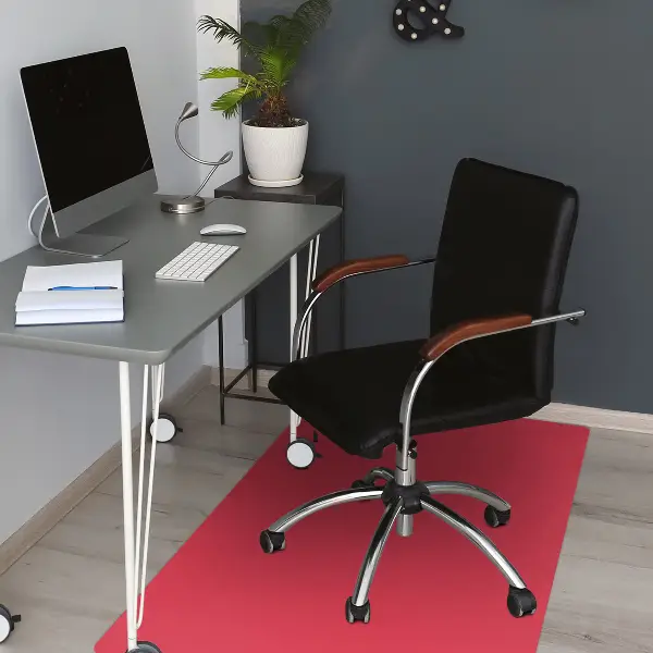 Tapis de chaise de bureau couleur rouge