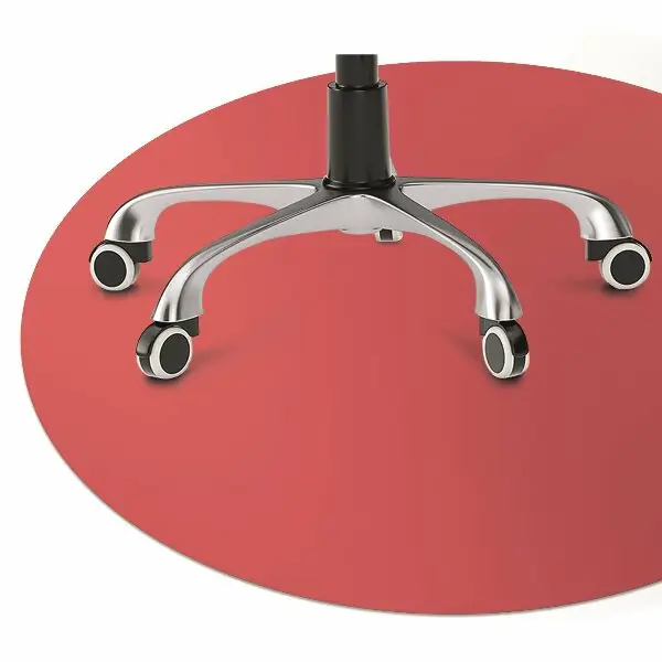 Tapis de chaise de bureau couleur rouge