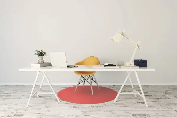 Tapis de chaise de bureau couleur rouge