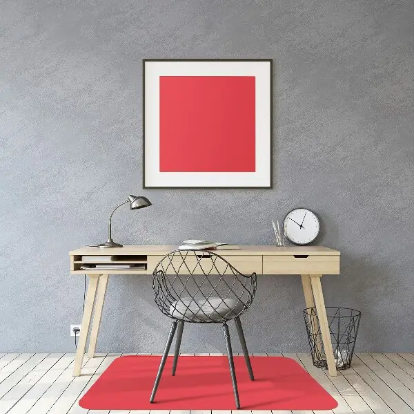 Tapis pour chaise de bureau Couleur rouge vif