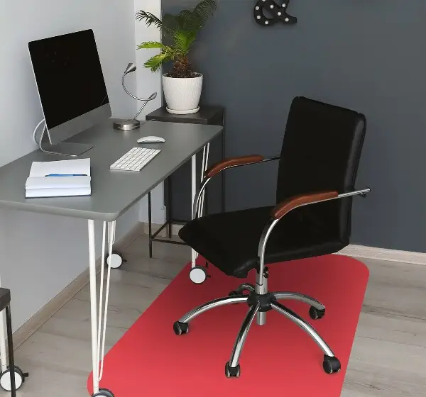Tapis pour chaise de bureau Couleur rouge vif