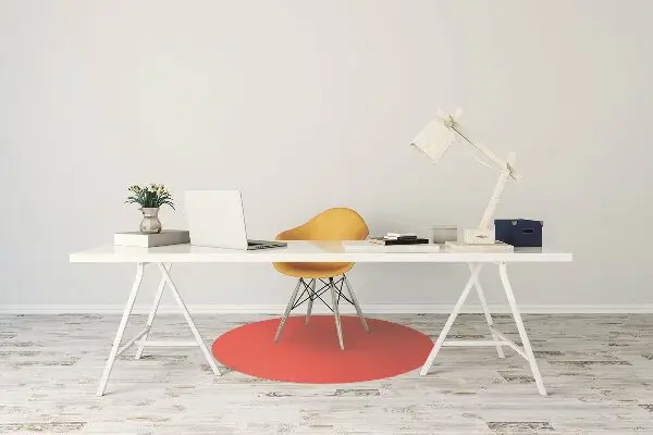 Tapis pour chaise de bureau Couleur rouge vif