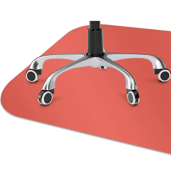 Tapis fauteuil bureau Couleur pastel orange