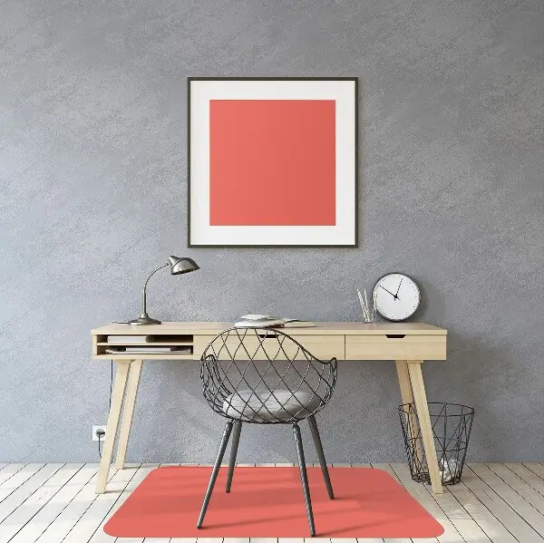 Tapis fauteuil bureau Couleur pastel orange