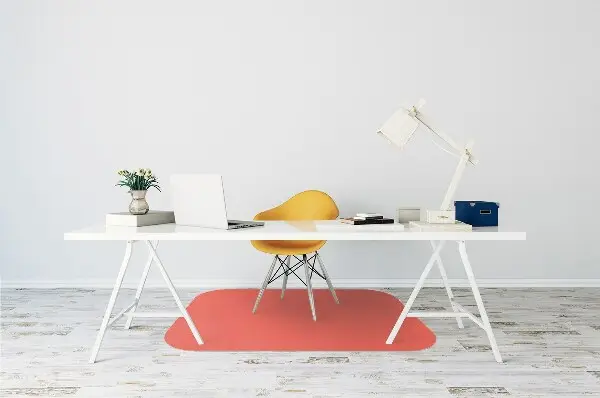 Tapis fauteuil bureau Couleur pastel orange