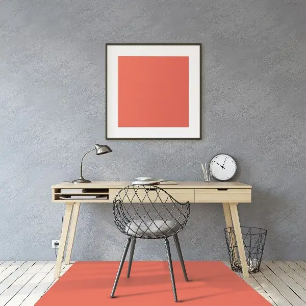 Tapis fauteuil bureau Couleur pastel orange