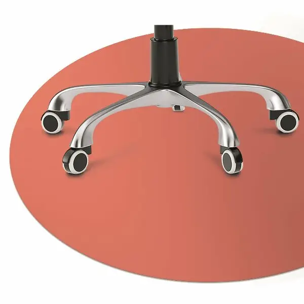 Tapis fauteuil bureau Couleur pastel orange