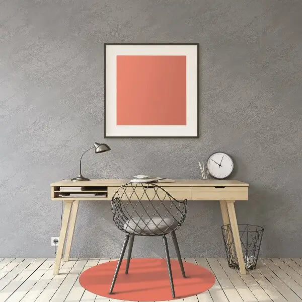 Tapis fauteuil bureau Couleur pastel orange