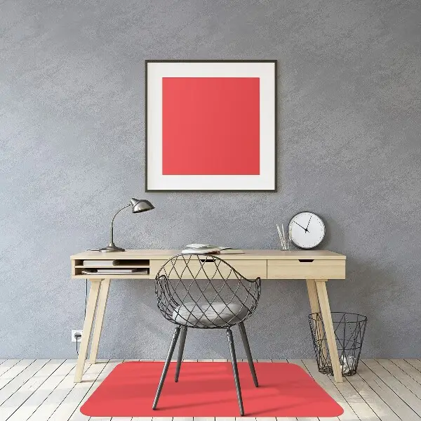 Tapis fauteuil bureau Couleur rouge orange