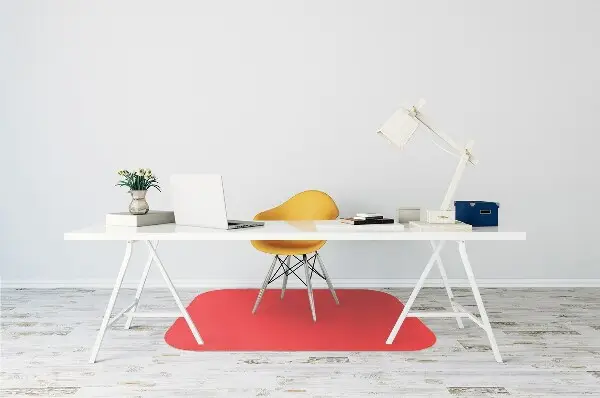 Tapis fauteuil bureau Couleur rouge orange