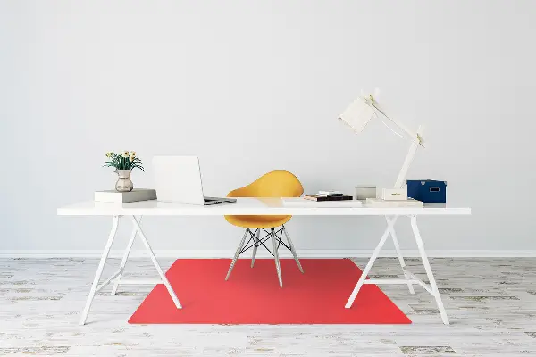 Tapis fauteuil bureau Couleur rouge orange