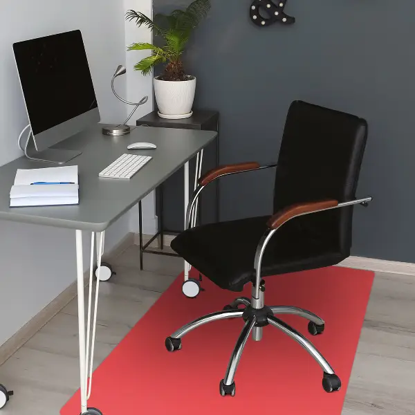 Tapis fauteuil bureau Couleur rouge orange
