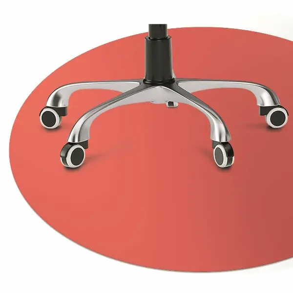 Tapis fauteuil bureau Couleur rouge orange