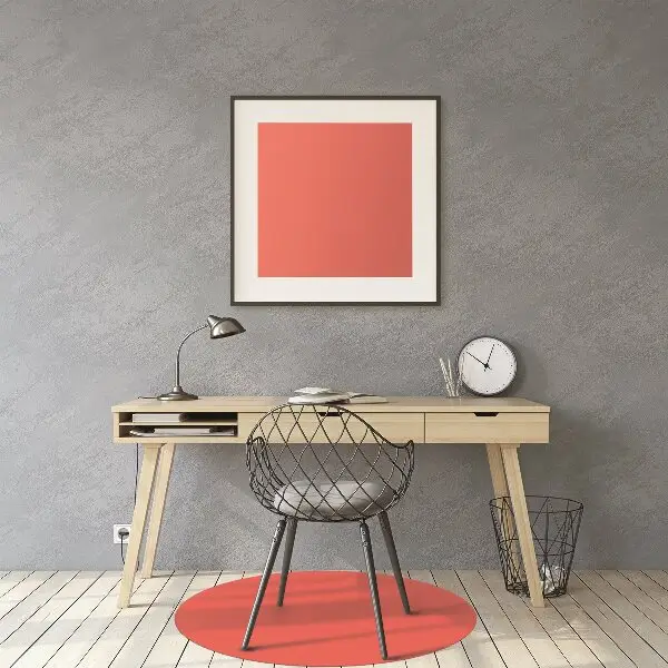 Tapis fauteuil bureau Couleur rouge orange