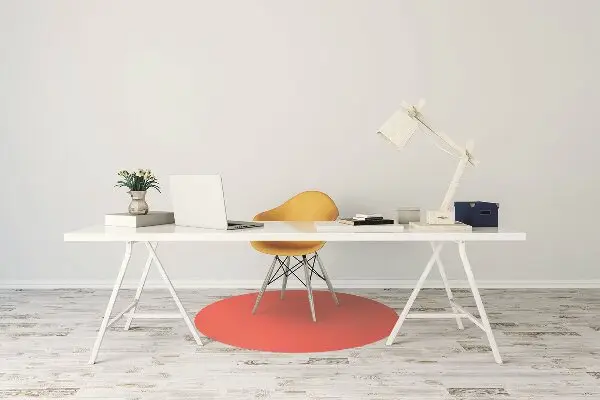 Tapis fauteuil bureau Couleur rouge orange