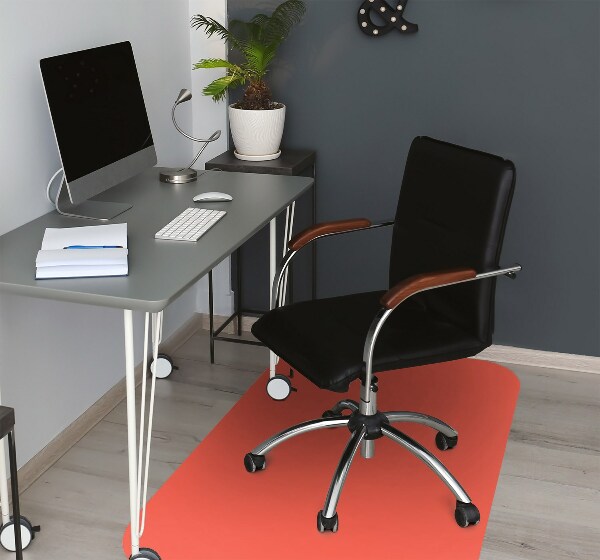Tapis fauteuil bureau Couleur orange vif