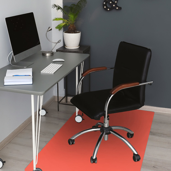 Tapis fauteuil bureau Couleur orange vif