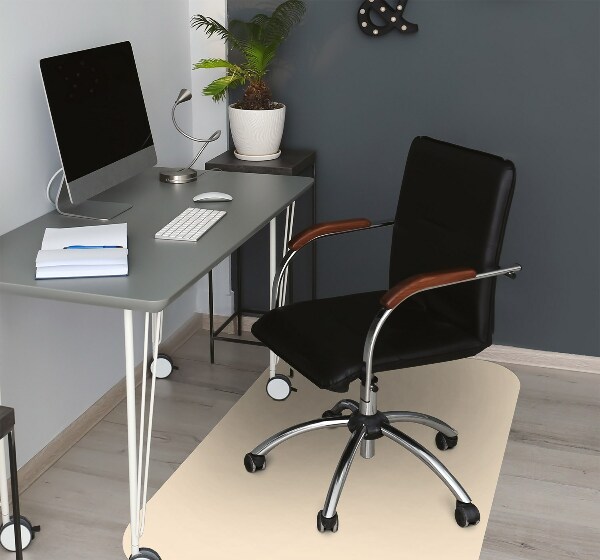 Tapis de chaise de bureau Couleur beige