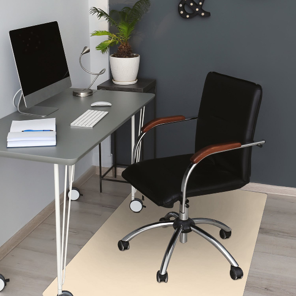 Tapis de chaise de bureau Couleur beige