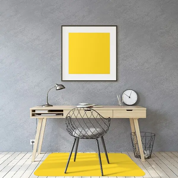 Tapis bureau Couleur jaune vif