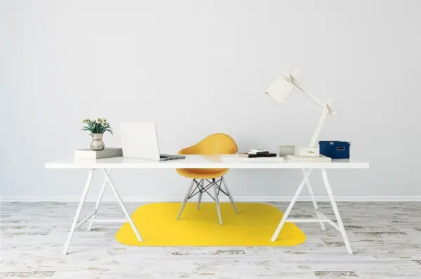 Tapis bureau Couleur jaune vif