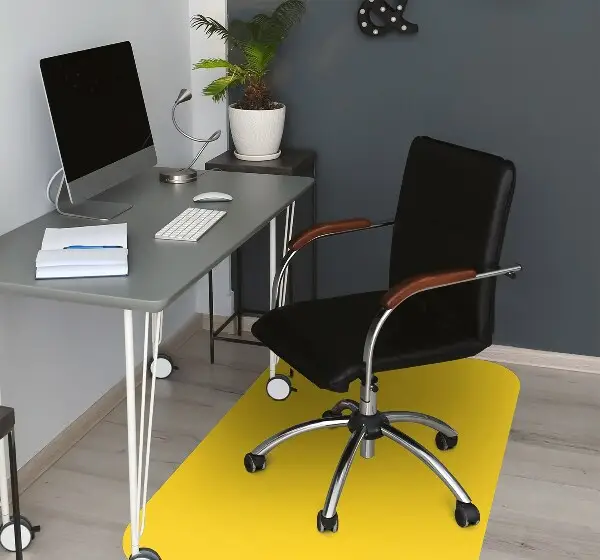 Tapis bureau Couleur jaune vif