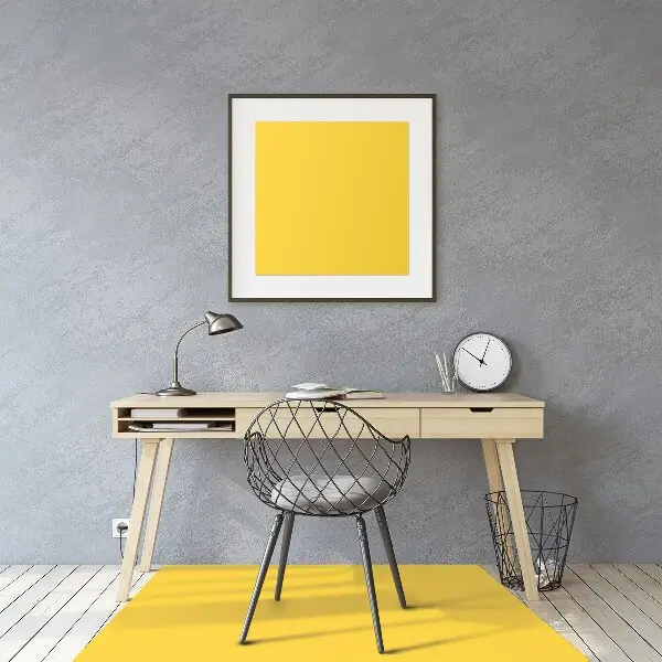 Tapis bureau Couleur jaune vif