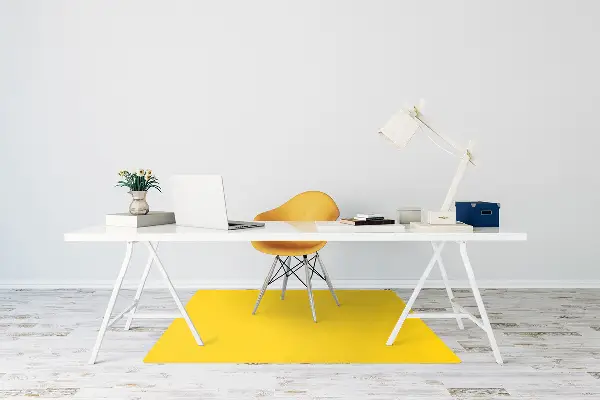 Tapis bureau Couleur jaune vif