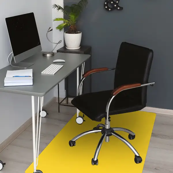 Tapis bureau Couleur jaune vif
