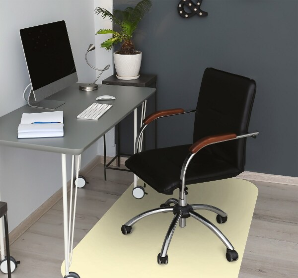 Tapis de chaise de bureau Couleur crème