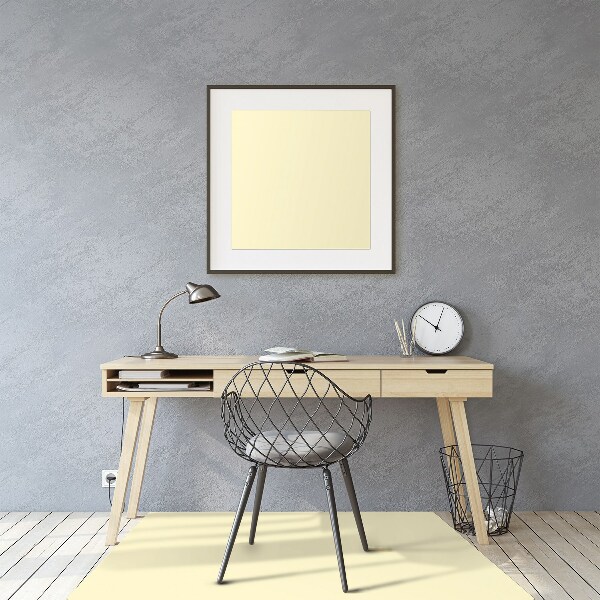Tapis de chaise de bureau Couleur crème