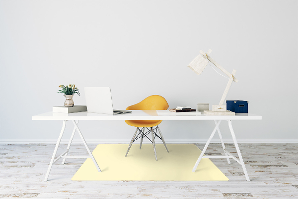 Tapis de chaise de bureau Couleur crème