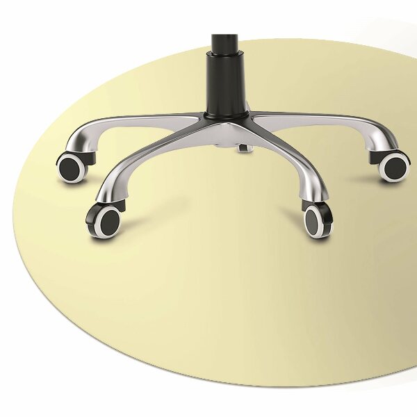 Tapis de chaise de bureau Couleur crème