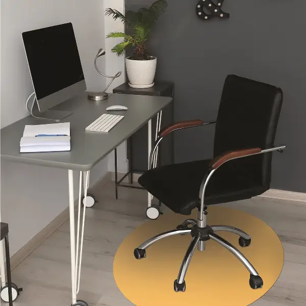 Tapis de chaise de bureau Jaune