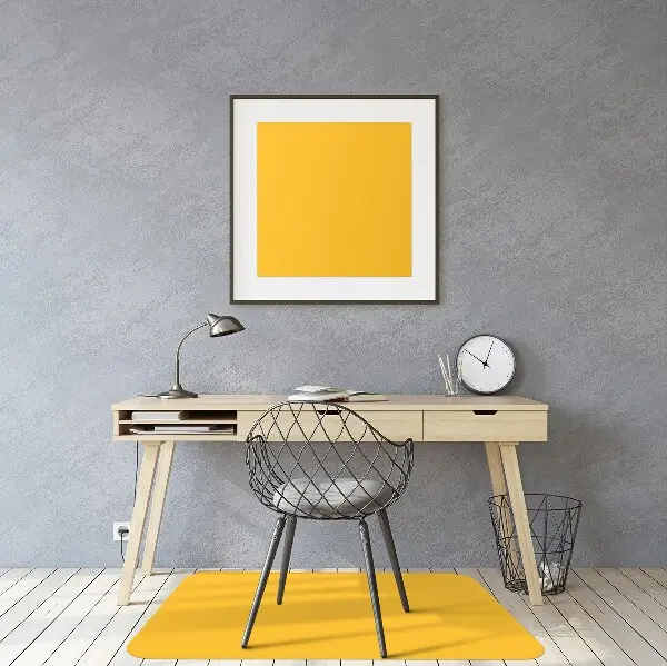 Tapis de chaise de bureau Jaune