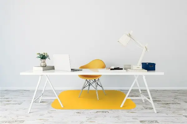 Tapis de chaise de bureau Jaune