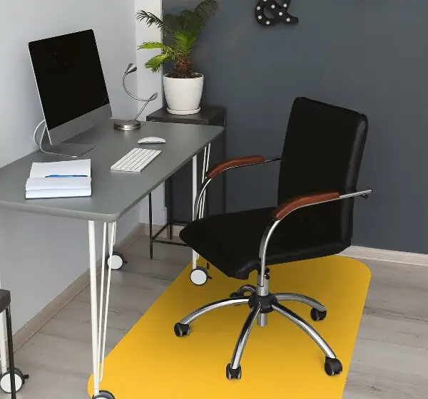 Tapis de chaise de bureau Jaune