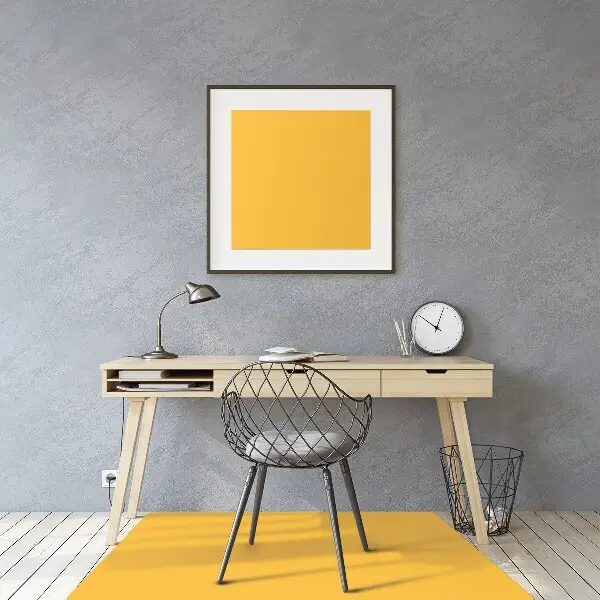Tapis de chaise de bureau Jaune