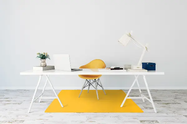 Tapis de chaise de bureau Jaune