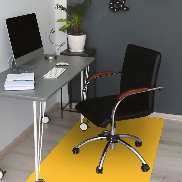 Tapis de chaise de bureau Jaune