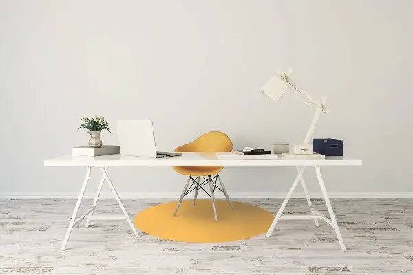 Tapis de chaise de bureau Jaune