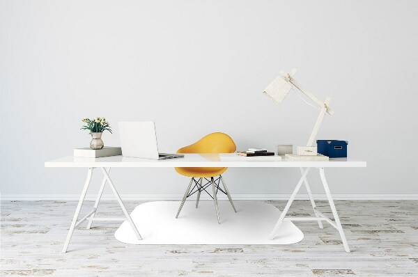 Tapis de chaise de bureau couleur blanche