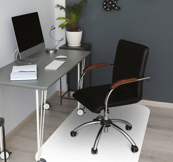 Tapis de chaise de bureau couleur blanche