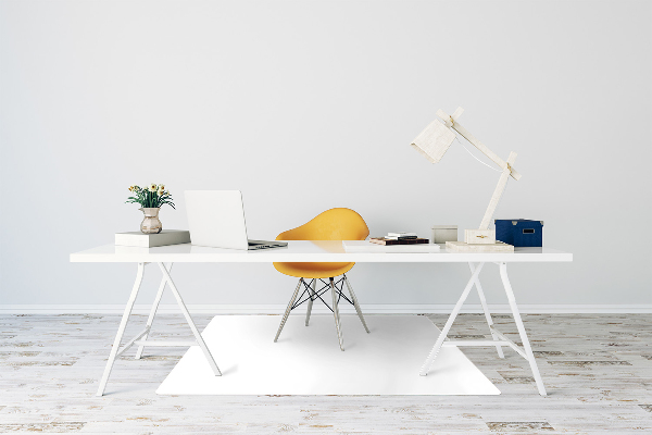 Tapis de chaise de bureau couleur blanche